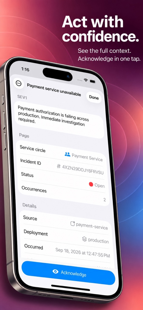 Sevloom page details displayed on an iPhone
